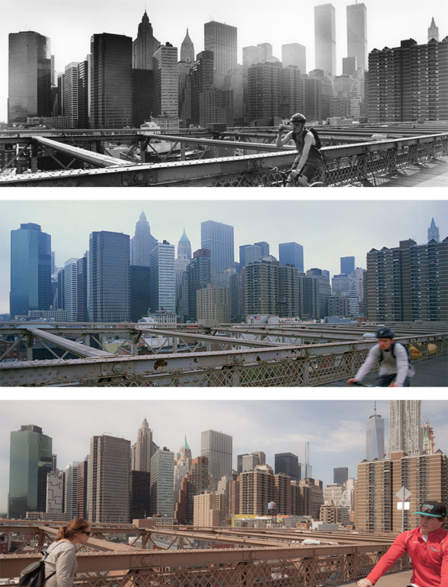 New York before and after - Biker Downtown